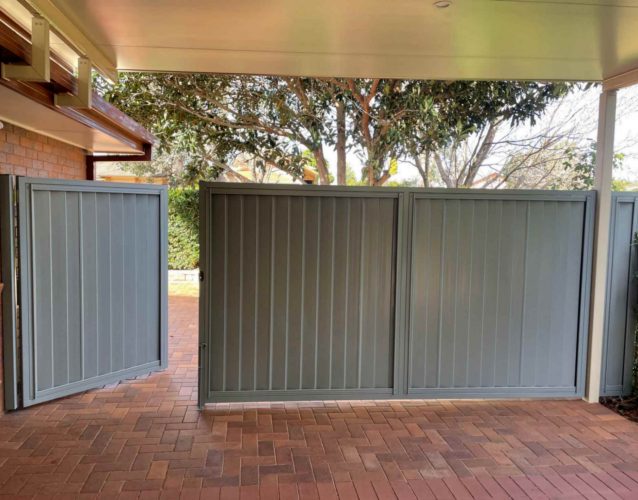 Colorbond Grey Gated Fence